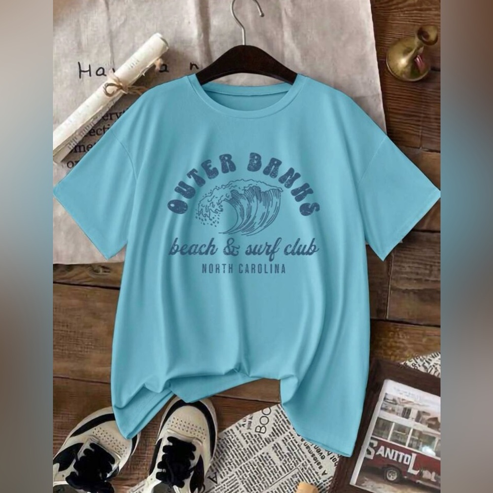 Outer Banks T-Shirt | Blue | Shein
